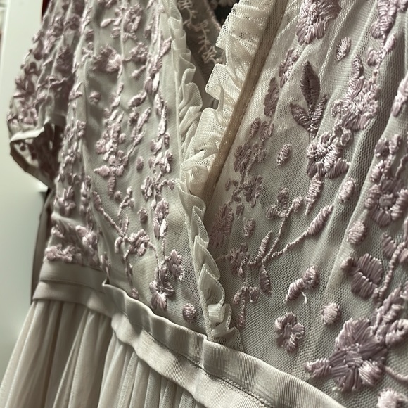 NWT Needle & Thread Embroidered Tulle Midi Dress - Picture 9 of 12